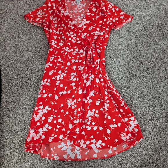 J. Crew Red and White Floral Mini Dress - Picture 2 of 9